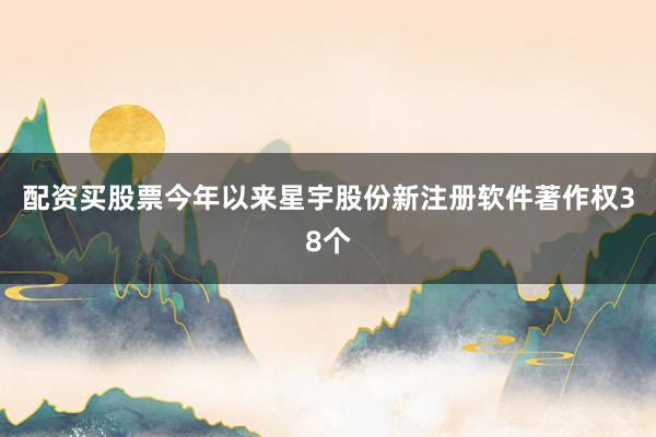 配资买股票今年以来星宇股份新注册软件著作权38个
